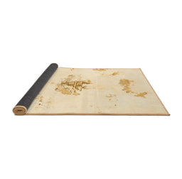 Sideview of Abstract Brown Modern Rug, abs1001brn
