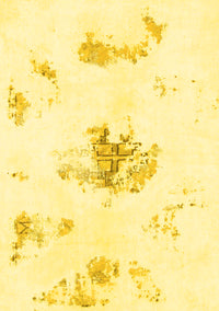 Abstract Yellow Modern Rug, abs1001yw