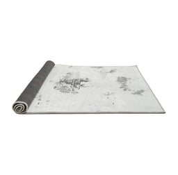 Sideview of Abstract Gray Modern Rug, abs1001gry