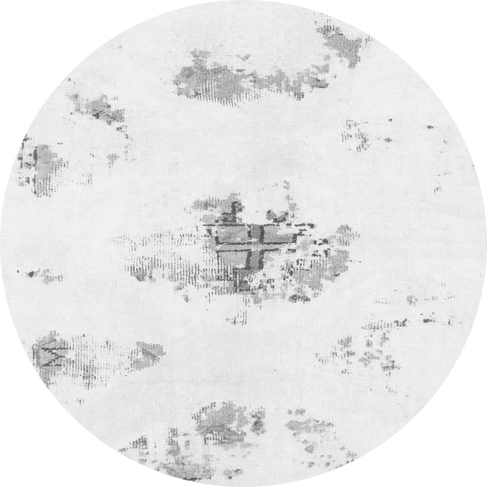 Round Abstract Gray Modern Rug, abs1001gry