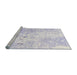 Sideview of Machine Washable Abstract Blue Rug, wshabs1002