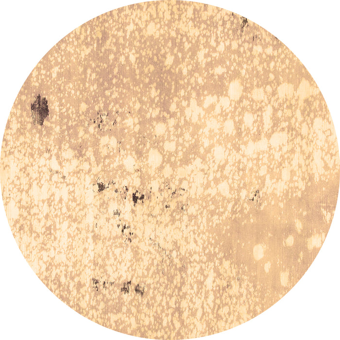 Round Abstract Brown Modern Rug, abs1002brn