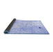 Sideview of Abstract Blue Modern Rug, abs1002blu