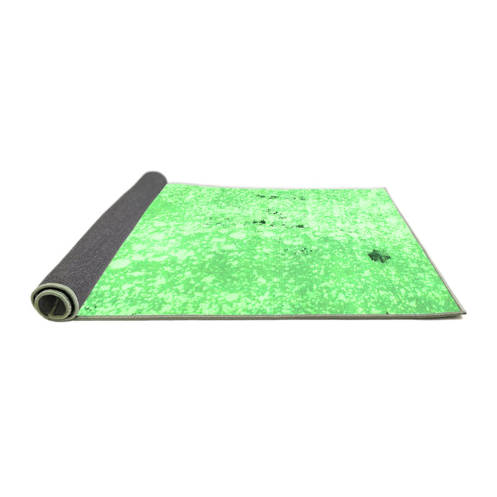 Sideview of Abstract Green Modern Rug, abs1002grn