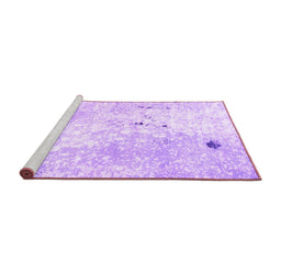 Sideview of Machine Washable Abstract Purple Modern Area Rugs, wshabs1002pur