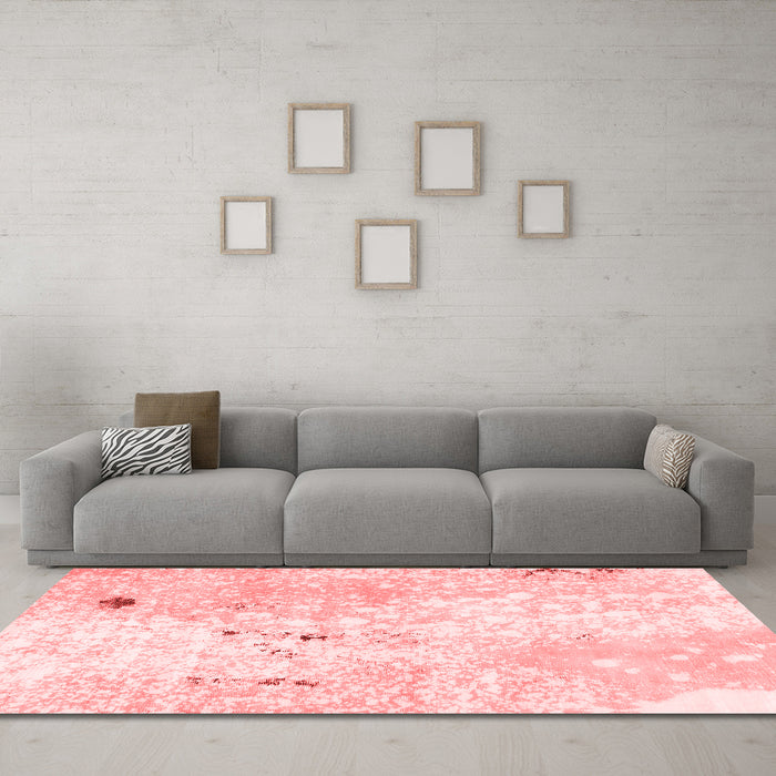Modern Red Washable Rugs