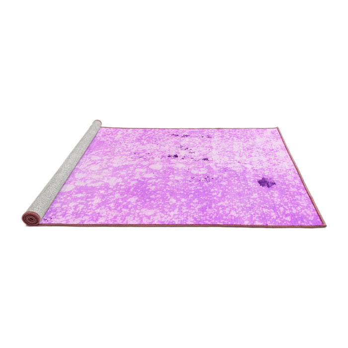 Sideview of Machine Washable Abstract Pink Modern Rug, wshabs1002pnk
