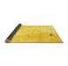 Sideview of Abstract Yellow Modern Rug, abs1002yw