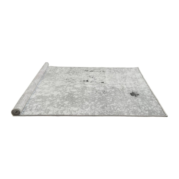 Sideview of Machine Washable Abstract Gray Modern Rug, wshabs1002gry