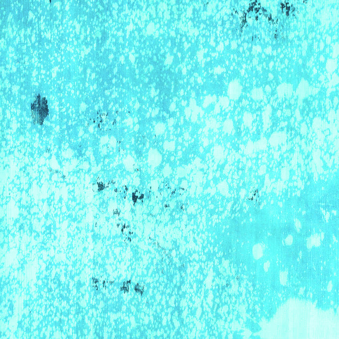 Square Abstract Turquoise Modern Rug, abs1002turq