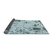 Sideview of Abstract Cadet Blue Green Oriental Rug, abs1003