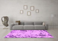 Machine Washable Oriental Pink Modern Rug, wshabs1003pnk