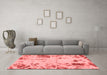 Modern Red Washable Rugs