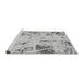 Sideview of Machine Washable Oriental Gray Modern Rug, wshabs1003gry