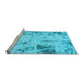 Sideview of Machine Washable Oriental Light Blue Modern Rug, wshabs1003lblu