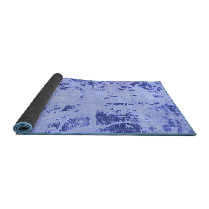 Sideview of Oriental Blue Modern Rug, abs1003blu