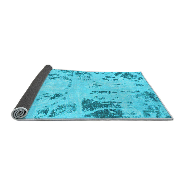 Sideview of Oriental Light Blue Modern Rug, abs1003lblu