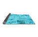 Sideview of Oriental Light Blue Modern Rug, abs1003lblu