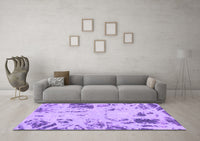 Machine Washable Oriental Purple Modern Rug, wshabs1003pur