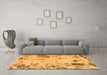 Machine Washable Oriental Orange Modern Area Rugs in a Living Room, wshabs1003org