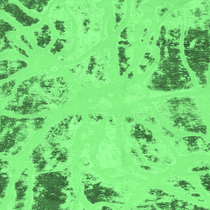 Machine Washable Oriental Emerald Green Modern Area Rugs, wshabs1003emgrn