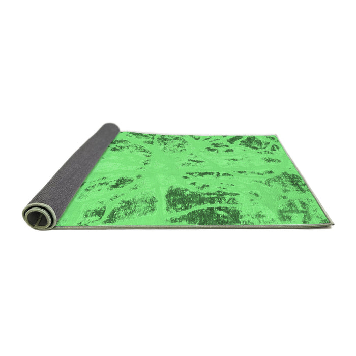 Sideview of Oriental Emerald Green Modern Rug, abs1003emgrn
