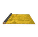 Sideview of Oriental Yellow Modern Rug, abs1004yw