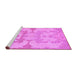 Sideview of Machine Washable Oriental Purple Modern Area Rugs, wshabs1004pur