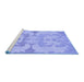 Sideview of Machine Washable Oriental Blue Modern Rug, wshabs1004blu