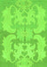 Machine Washable Oriental Green Modern Area Rugs, wshabs1004grn