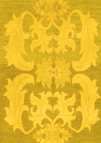 Oriental Yellow Modern Rug, abs1004yw