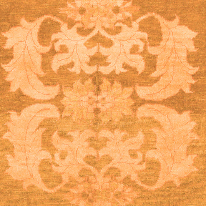 Square Machine Washable Oriental Orange Modern Area Rugs, wshabs1004org