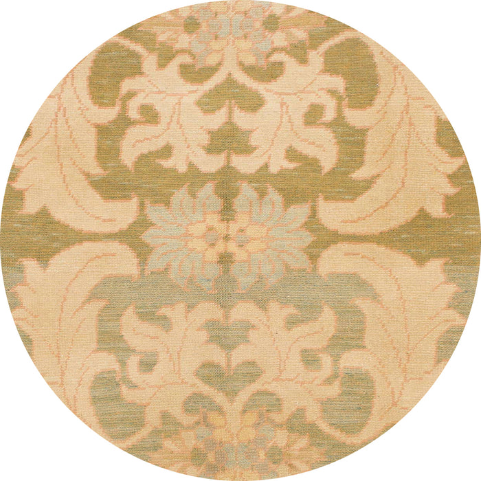 Square Abstract Yellow Oriental Rug, abs1004