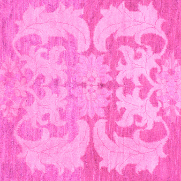 Square Machine Washable Oriental Pink Modern Rug, wshabs1004pnk