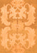 Machine Washable Oriental Orange Modern Area Rugs, wshabs1004org