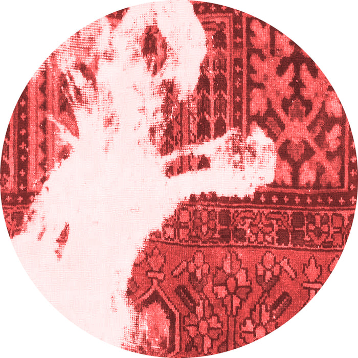 Machine Washable Oriental Red Modern Rug, wshabs1005red