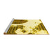 Sideview of Machine Washable Oriental Yellow Modern Rug, wshabs1005yw