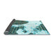 Sideview of Oriental Light Blue Modern Rug, abs1005lblu