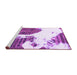 Sideview of Machine Washable Oriental Purple Modern Area Rugs, wshabs1005pur