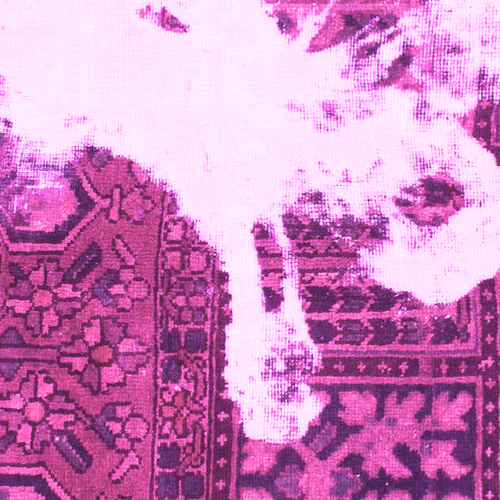 Machine Washable Oriental Pink Modern Rug, wshabs1005pnk