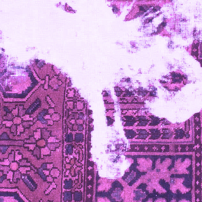 Machine Washable Oriental Purple Modern Area Rugs, wshabs1005pur