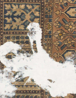 Machine Washable Abstract Desert Sand Beige Rug, wshabs1005