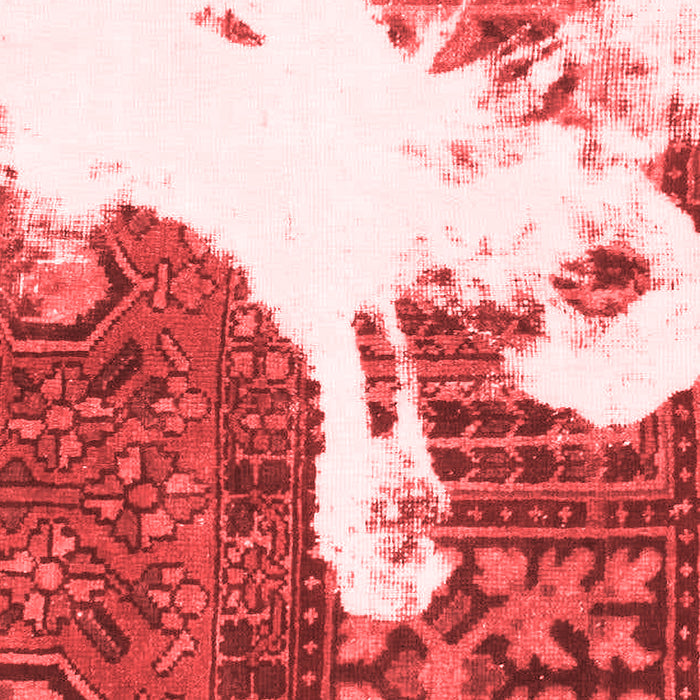 Machine Washable Oriental Red Modern Rug, wshabs1005red