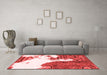 Modern Red Washable Rugs