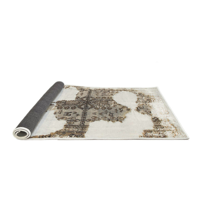 Sideview of Abstract Brown Oriental Rug, abs1006