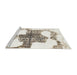 Sideview of Machine Washable Abstract Brown Rug, wshabs1006