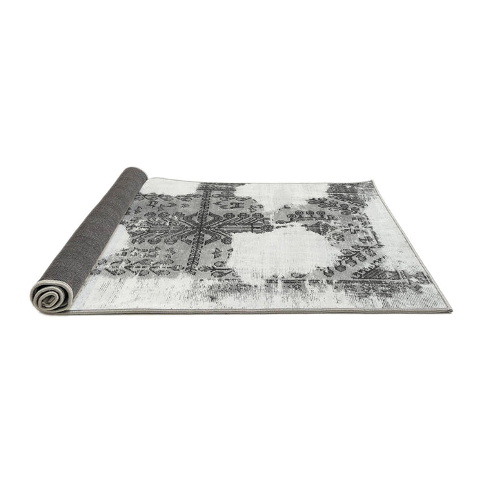 Sideview of Oriental Gray Modern Rug, abs1006gry
