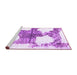 Sideview of Machine Washable Oriental Purple Modern Area Rugs, wshabs1006pur
