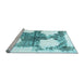 Sideview of Machine Washable Oriental Light Blue Modern Rug, wshabs1006lblu