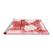 Modern Red Washable Rugs